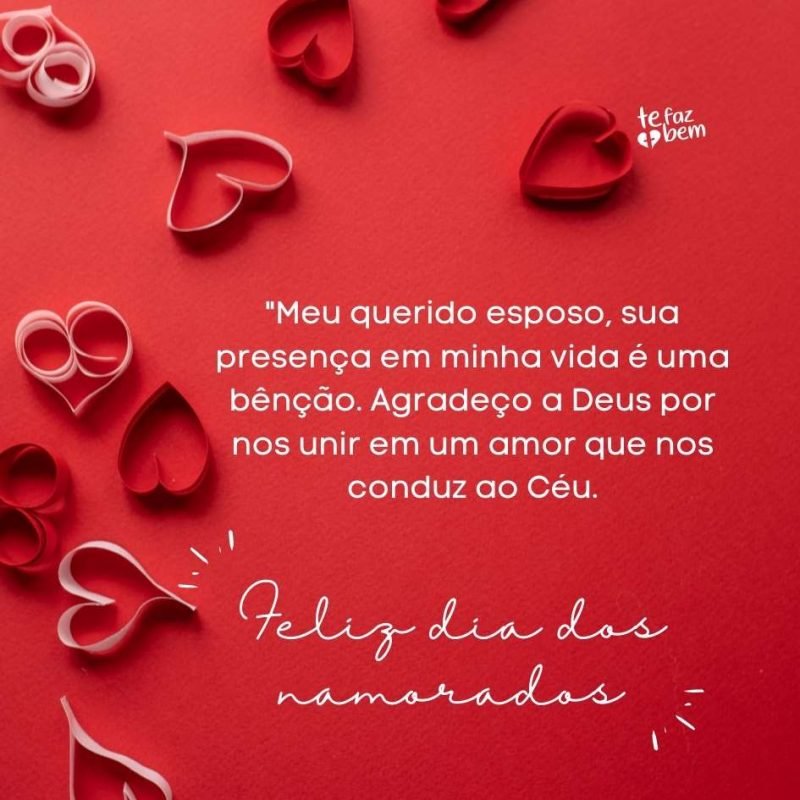 Mensagem dia dos namorados para o marido com muito amor e fé