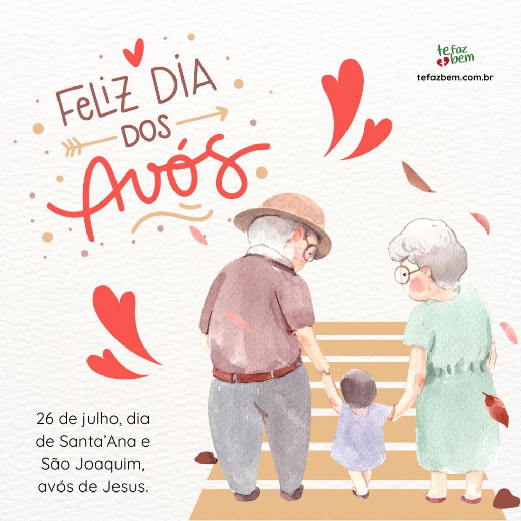 Feliz dia dos avós - com carinho e ternura - mensagem para enviar por whatsapp