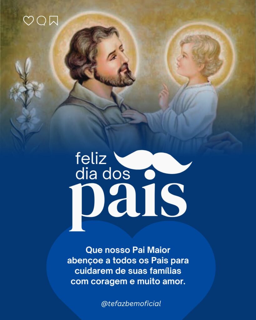 Menagem de Feliz dia dos Pais para enviar por WhatsApp. Crédito do design: Canva