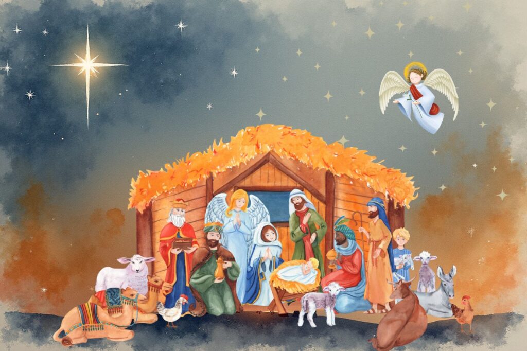 Um presépio mostrando uma cena de Quando começa a Novena de Natal 2025