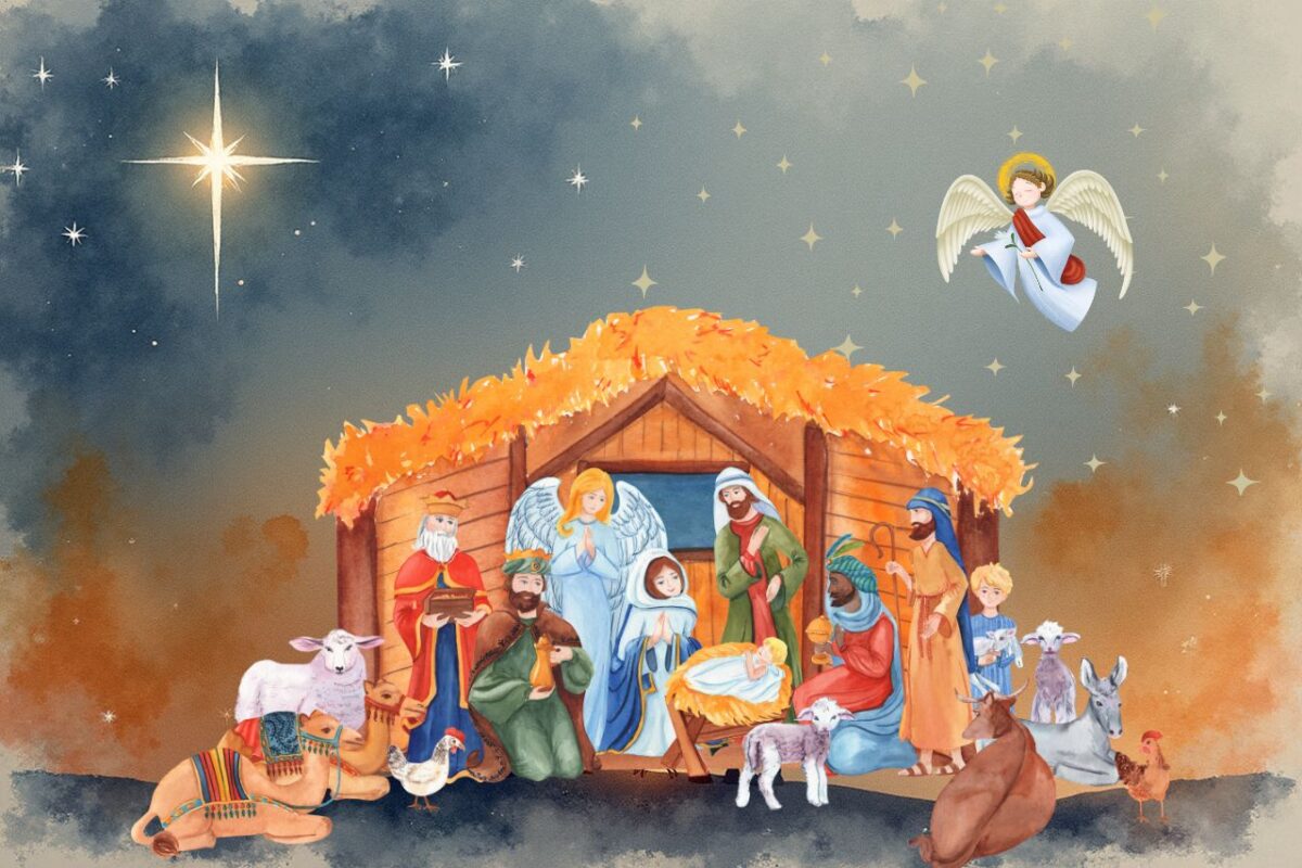 Um presépio mostrando uma cena de Quando começa a Novena de Natal 2025