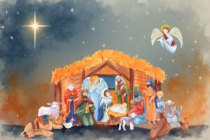 Um presépio mostrando uma cena de Quando começa a Novena de Natal 2025